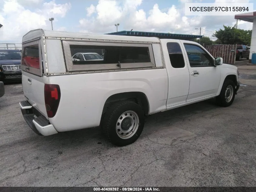 1GCESBF97C8155894 2012 Chevrolet Colorado Work Truck