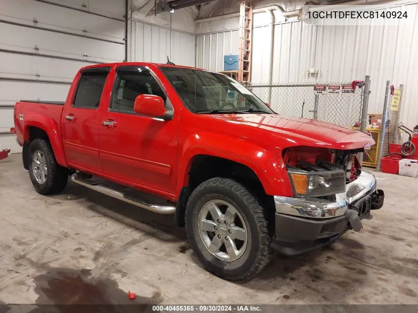 2012 Chevrolet Colorado 2Lt VIN: 1GCHTDFEXC8140924 Lot: 40455365