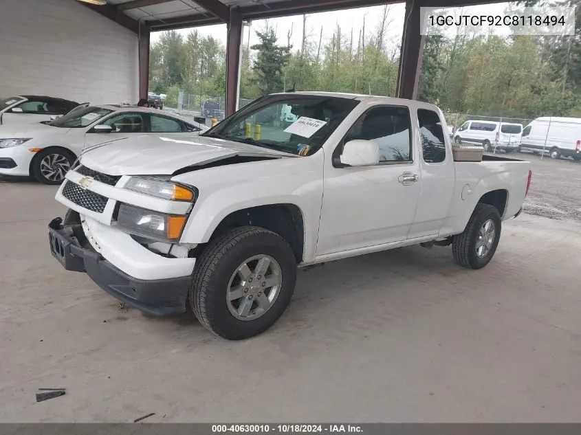 2012 Chevrolet Colorado 1Lt VIN: 1GCJTCF92C8118494 Lot: 40630010