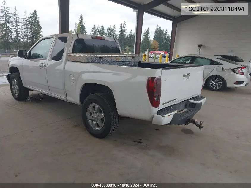 1GCJTCF92C8118494 2012 Chevrolet Colorado 1Lt