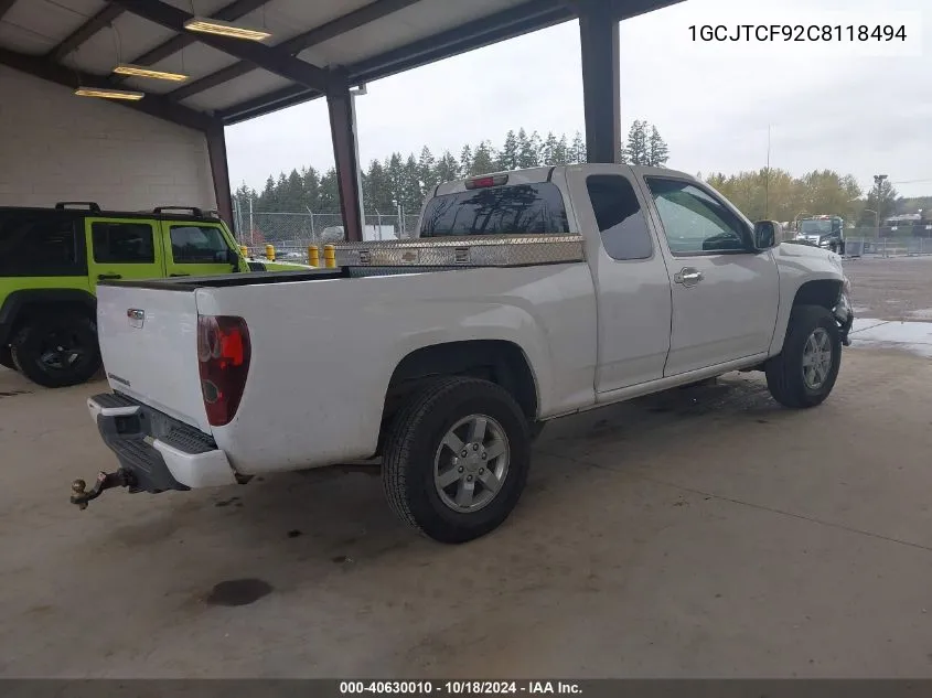 1GCJTCF92C8118494 2012 Chevrolet Colorado 1Lt