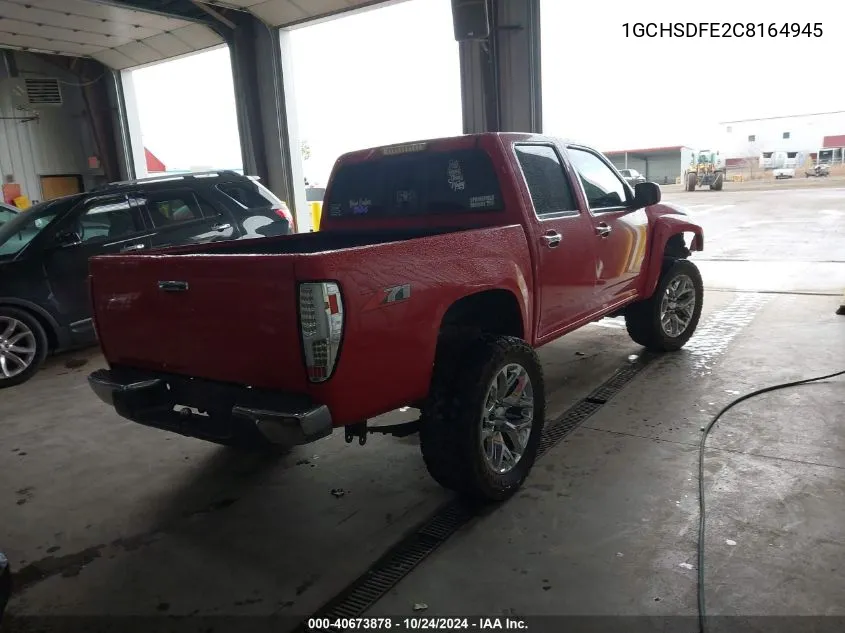 1GCHSDFE2C8164945 2012 Chevrolet Colorado 2Lt