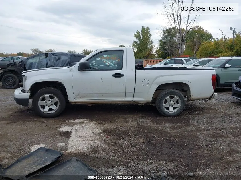 2012 Chevrolet Colorado Lt VIN: 1GCCSCFE1C8142259 Lot: 40693723