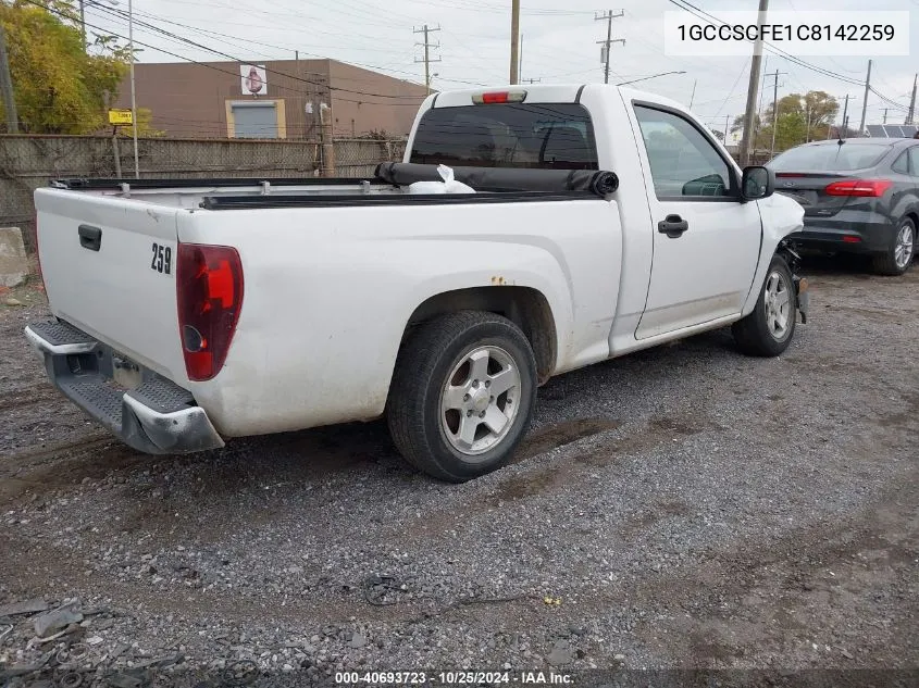 2012 Chevrolet Colorado Lt VIN: 1GCCSCFE1C8142259 Lot: 40693723