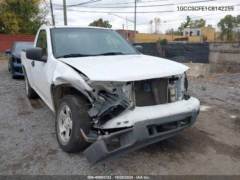 2012 Chevrolet Colorado Lt VIN: 1GCCSCFE1C8142259 Lot: 40693723