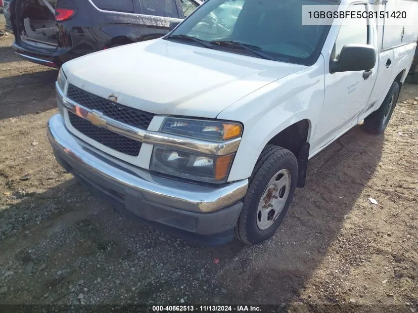 1GBGSBFE5C8151420 2012 Chevrolet Colorado Work Truck