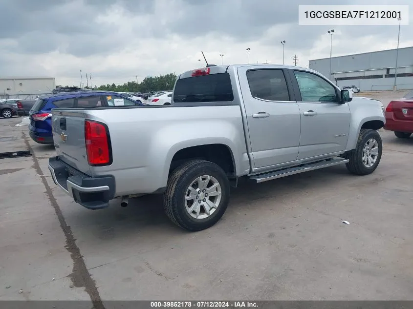 1GCGSBEA7F1212001 2015 Chevrolet Colorado Lt