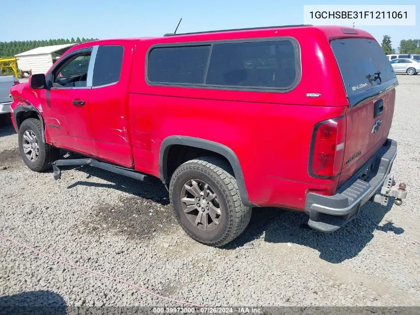 2015 Chevrolet Colorado Lt VIN: 1GCHSBE31F1211061 Lot: 39973000