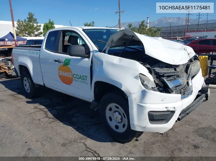 2015 Chevrolet Colorado Wt VIN: 1GCHSAEA5F1175481 Lot: 39975910