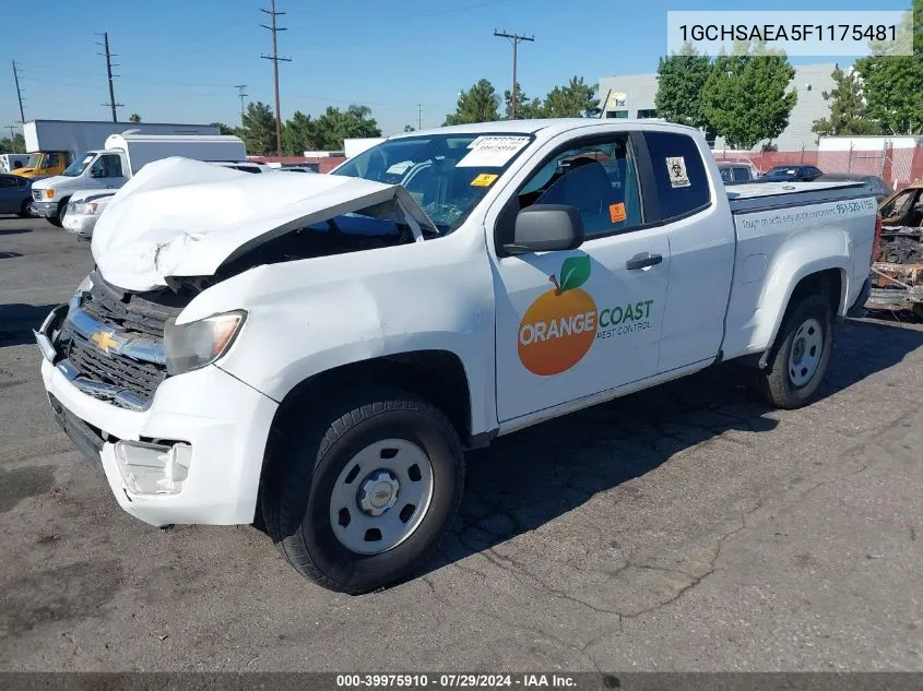 2015 Chevrolet Colorado Wt VIN: 1GCHSAEA5F1175481 Lot: 39975910