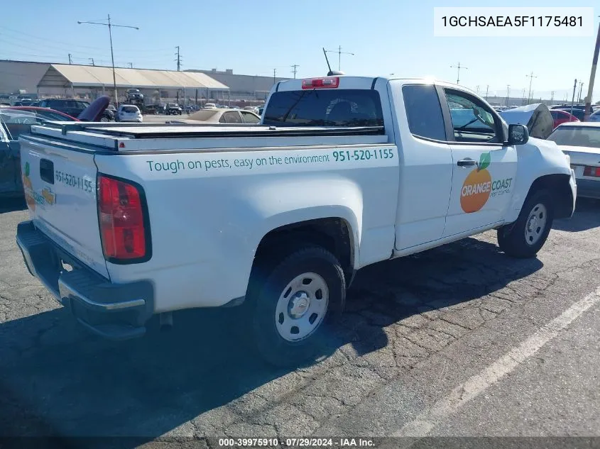 1GCHSAEA5F1175481 2015 Chevrolet Colorado Wt