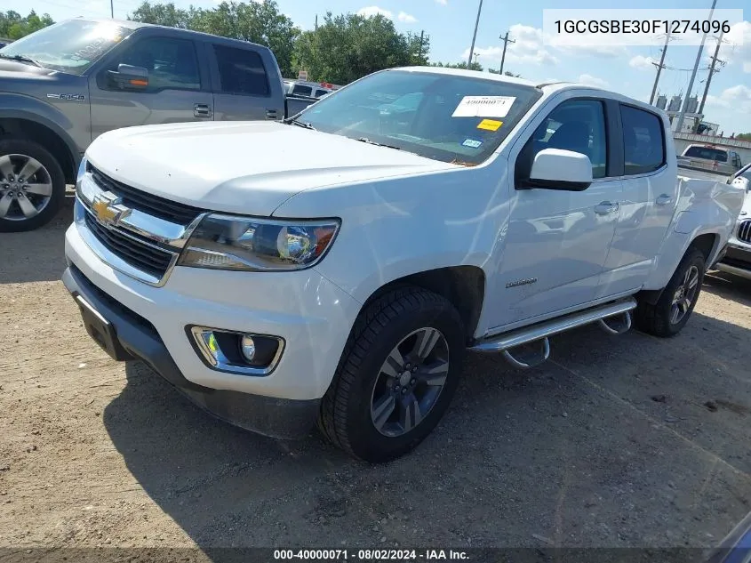 2015 Chevrolet Colorado Lt VIN: 1GCGSBE30F1274096 Lot: 40000071