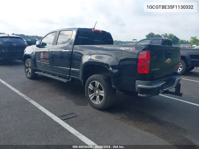 2015 Chevrolet Colorado Lt VIN: 1GCGTBE35F1130332 Lot: 40030438