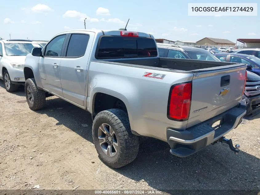 2015 Chevrolet Colorado Z71 VIN: 1GCGSCEA6F1274429 Lot: 40055601