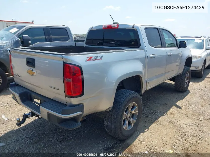 2015 Chevrolet Colorado Z71 VIN: 1GCGSCEA6F1274429 Lot: 40055601