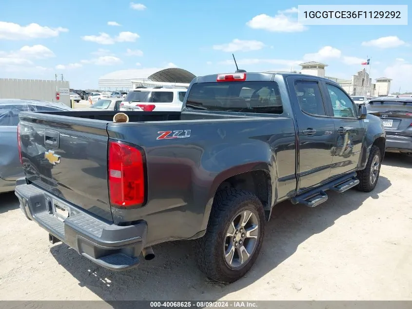 2015 Chevrolet Colorado Z71 VIN: 1GCGTCE36F1129292 Lot: 40068625