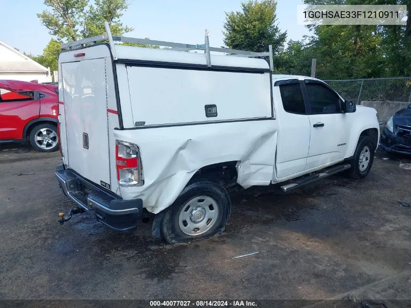 1GCHSAE33F1210911 2015 Chevrolet Colorado Wt