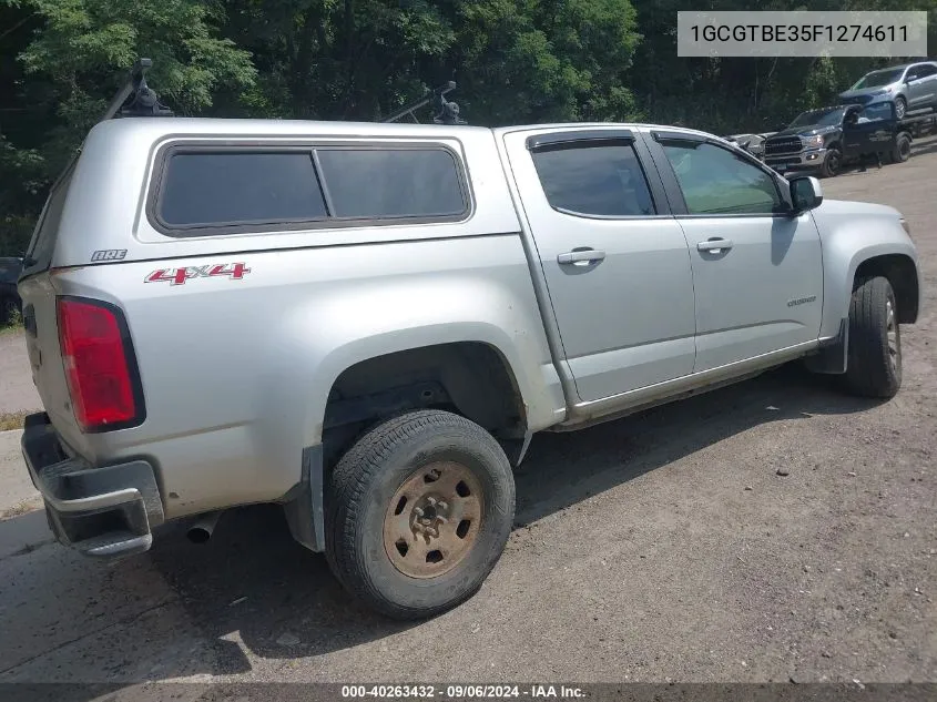 2015 Chevrolet Colorado Lt VIN: 1GCGTBE35F1274611 Lot: 40263432