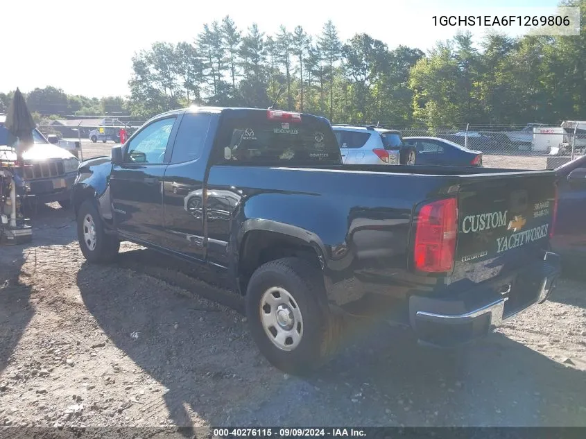 2015 Chevrolet Colorado VIN: 1GCHS1EA6F1269806 Lot: 40276115