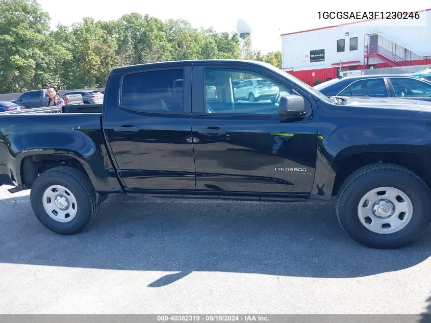 1GCGSAEA3F1230246 2015 Chevrolet Colorado Wt