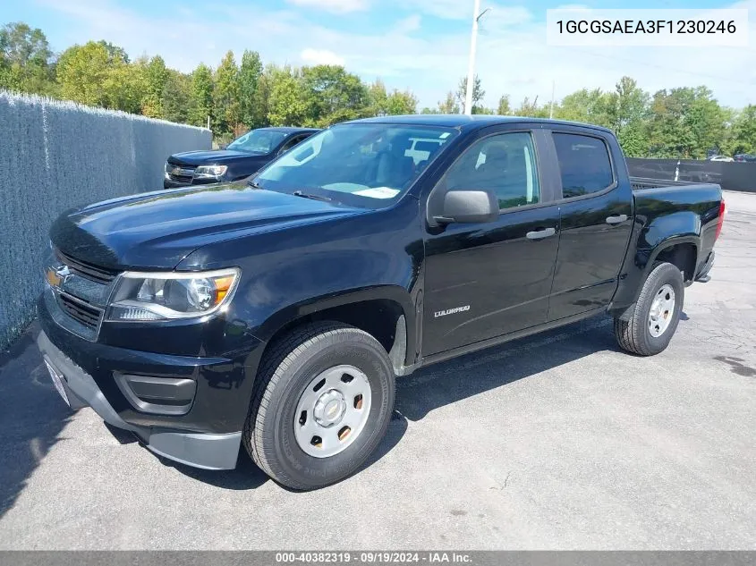 1GCGSAEA3F1230246 2015 Chevrolet Colorado Wt