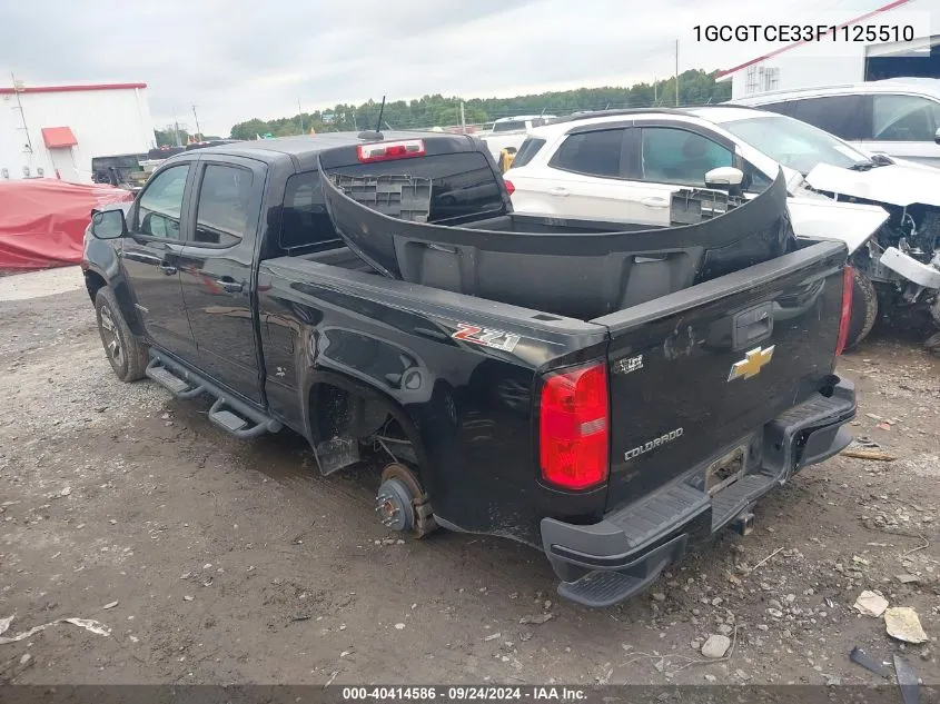 2015 Chevrolet Colorado Z71 VIN: 1GCGTCE33F1125510 Lot: 40414586