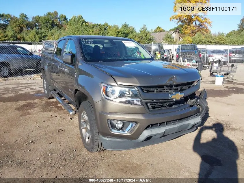 2015 Chevrolet Colorado Z71 VIN: 1GCGTCE33F1100171 Lot: 40627248