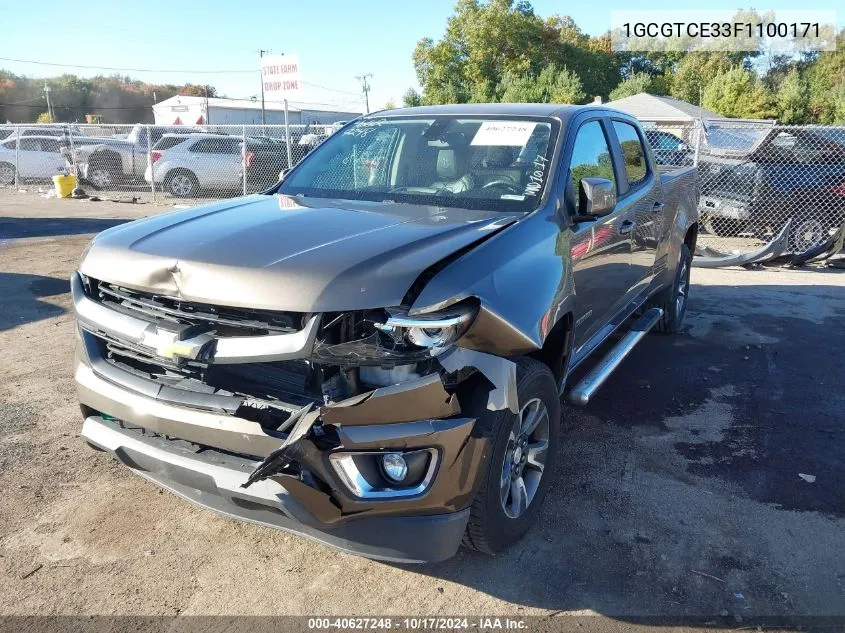 2015 Chevrolet Colorado Z71 VIN: 1GCGTCE33F1100171 Lot: 40627248