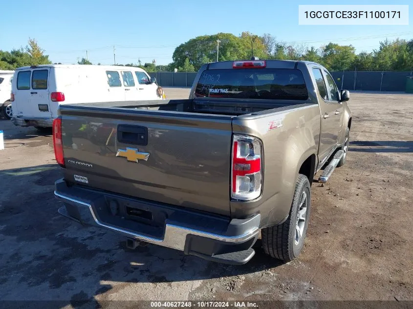 2015 Chevrolet Colorado Z71 VIN: 1GCGTCE33F1100171 Lot: 40627248