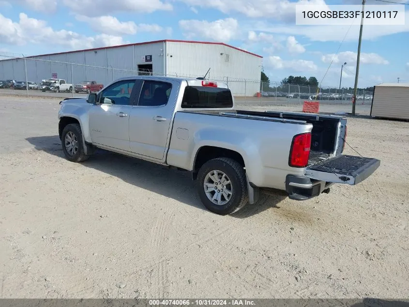 2015 Chevrolet Colorado Lt VIN: 1GCGSBE33F1210117 Lot: 40740066