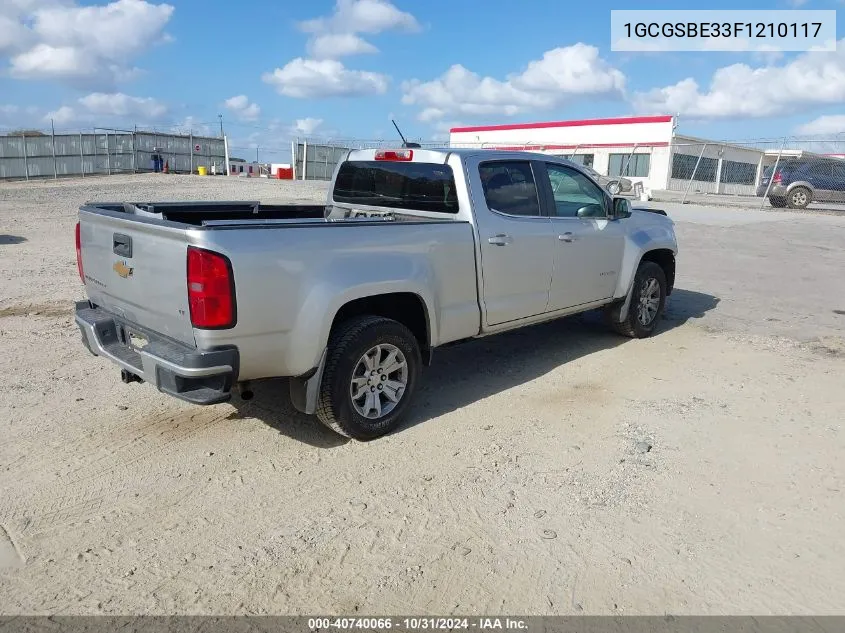 2015 Chevrolet Colorado Lt VIN: 1GCGSBE33F1210117 Lot: 40740066