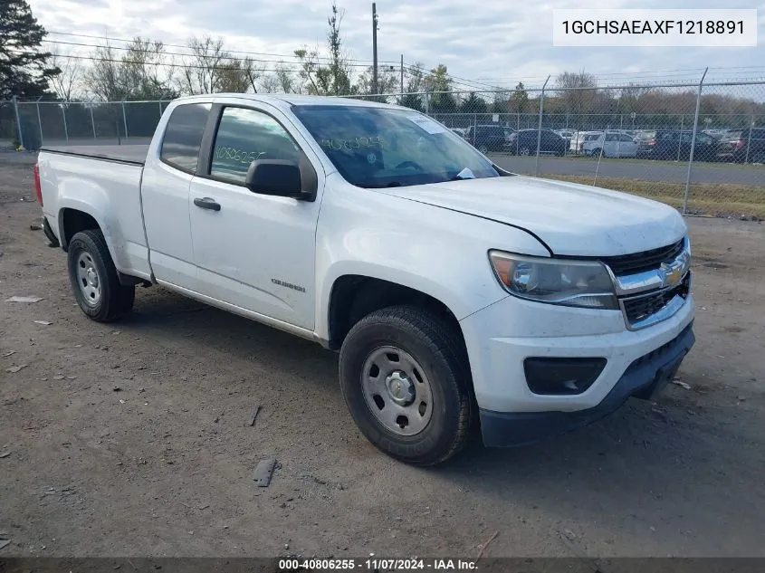 2015 Chevrolet Colorado Wt VIN: 1GCHSAEAXF1218891 Lot: 40806255