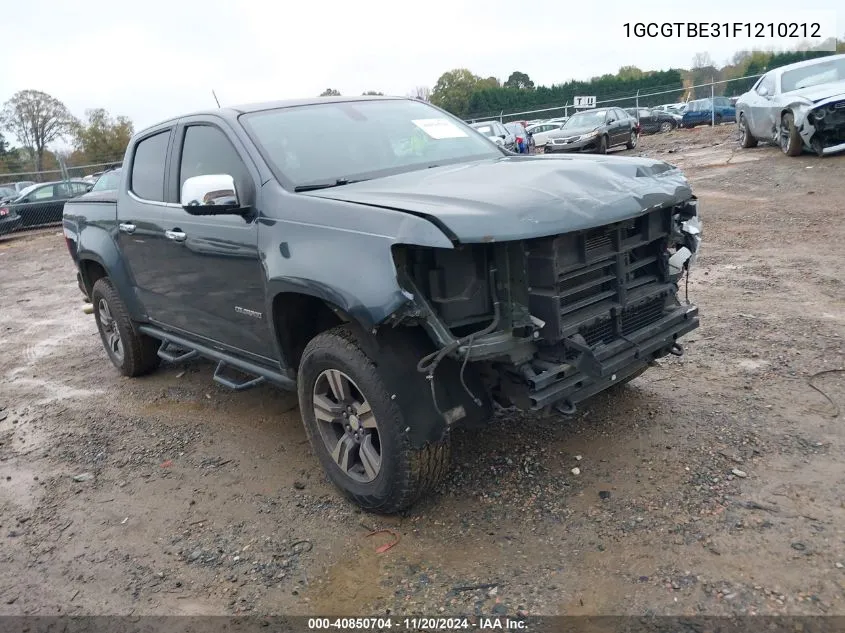 2015 Chevrolet Colorado Lt VIN: 1GCGTBE31F1210212 Lot: 40850704