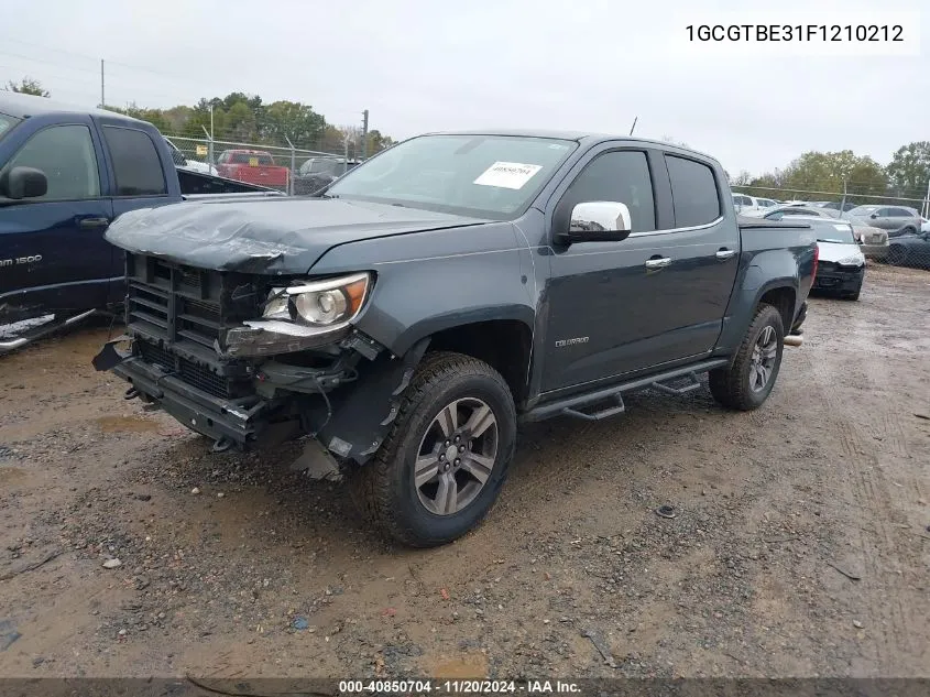 2015 Chevrolet Colorado Lt VIN: 1GCGTBE31F1210212 Lot: 40850704