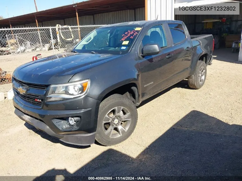 2015 Chevrolet Colorado Z71 VIN: 1GCGSCE3XF1232802 Lot: 40862985