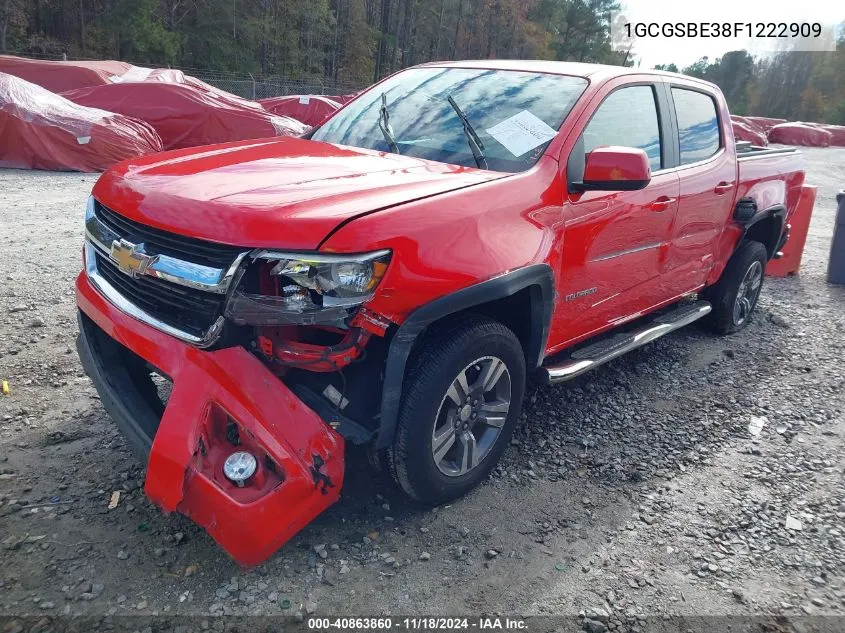 2015 Chevrolet Colorado Lt VIN: 1GCGSBE38F1222909 Lot: 40863860