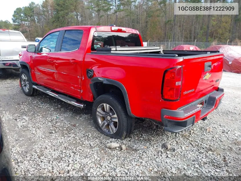 2015 Chevrolet Colorado Lt VIN: 1GCGSBE38F1222909 Lot: 40863860