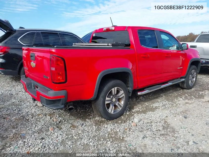 2015 Chevrolet Colorado Lt VIN: 1GCGSBE38F1222909 Lot: 40863860