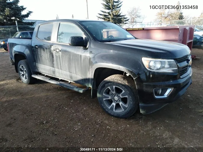 2016 Chevrolet Colorado Z71 VIN: 1GCGTDE36G1353458 Lot: 30049171