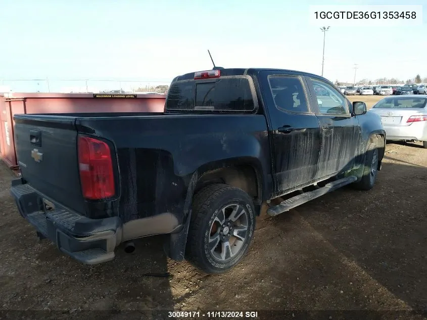 2016 Chevrolet Colorado Z71 VIN: 1GCGTDE36G1353458 Lot: 30049171