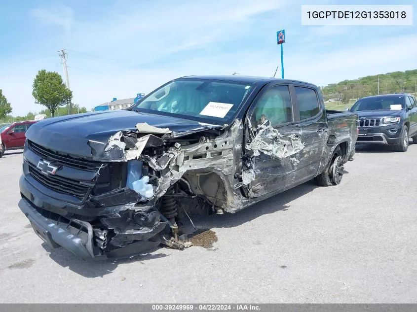 2016 Chevrolet Colorado Z71 VIN: 1GCPTDE12G1353018 Lot: 39249969