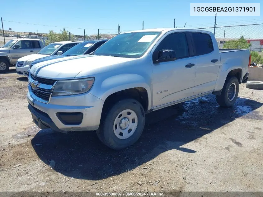 2016 Chevrolet Colorado Wt VIN: 1GCGSBEA2G1371901 Lot: 39590897