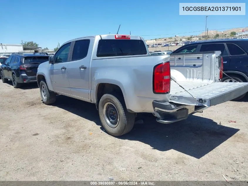 2016 Chevrolet Colorado Wt VIN: 1GCGSBEA2G1371901 Lot: 39590897