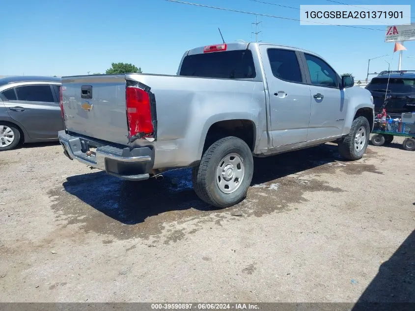 2016 Chevrolet Colorado Wt VIN: 1GCGSBEA2G1371901 Lot: 39590897