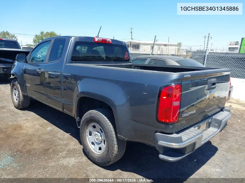 2016 Chevrolet Colorado Wt VIN: 1GCHSBE34G1345886 Lot: 39636044