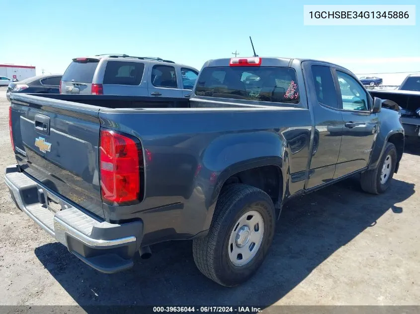 2016 Chevrolet Colorado Wt VIN: 1GCHSBE34G1345886 Lot: 39636044