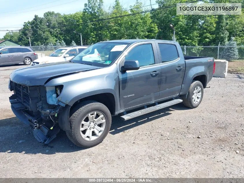 2016 Chevrolet Colorado Lt VIN: 1GCGTCE3XG1196897 Lot: 39732404