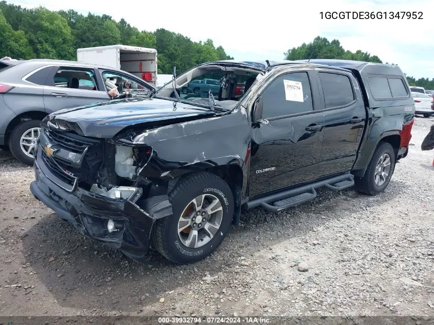 1GCGTDE36G1347952 2016 Chevrolet Colorado Z71