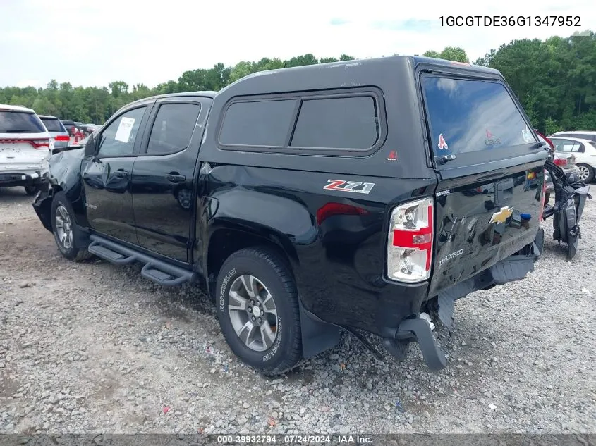 1GCGTDE36G1347952 2016 Chevrolet Colorado Z71