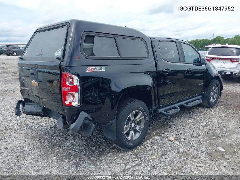 1GCGTDE36G1347952 2016 Chevrolet Colorado Z71